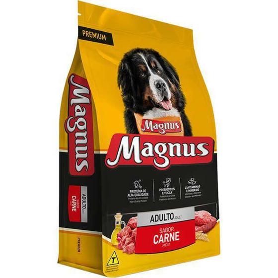 Imagem de Ração magnus premium para cães adultos sabor carne