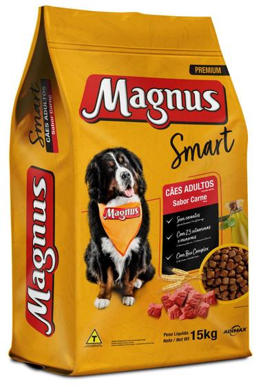 Ração Magnus Premium Smart Cães Adultos Sabor Carne 15kg - Magnus Adimax Menor preço em Ração Magnus Premium Smart Cães Adultos Sabor Carne 15kg - Magnus Adimax