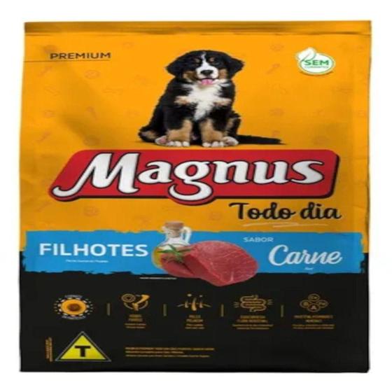 Imagem de Ração Magnus Premium Todo Dia Cães Filhotes Sabor Carne 20kg