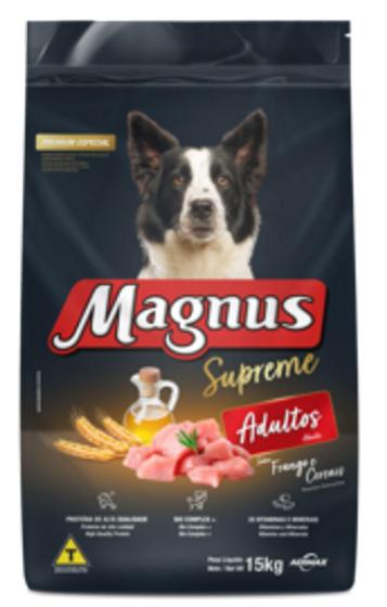 Ração Magnus Supreme Cães Adulto Frango e Cereais 15kg - Adimax Menor preço em Ração Magnus Supreme Cães Adulto Frango e Cereais 15kg - Adimax