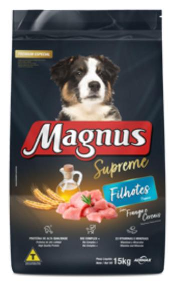 Imagem de Ração Magnus Supreme Cães Filhotes Frango e Cereais 15kg - Adimax