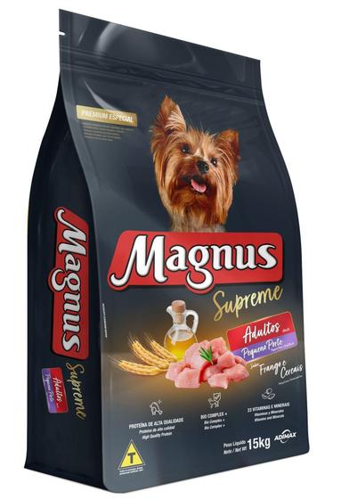 Ração Magnus Supreme Cães Pequeno Porte Adulto Frango e Cereais 15kg - Adimax é boa?