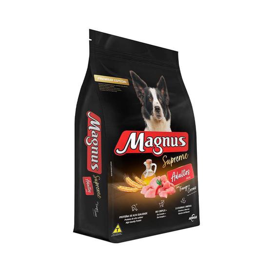 Ração Magnus Supreme para Cães Adultos Sabor Frango e Cereais 15 kg Menor preço em Ração Magnus Supreme para Cães Adultos Sabor Frango e Cereais 15 kg