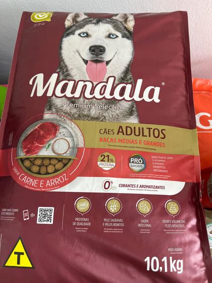 Ração Mandala Cães Adultos - 10kgs Carne e Arroz Menor preço em Ração Mandala Cães Adultos - 10kgs Carne e Arroz