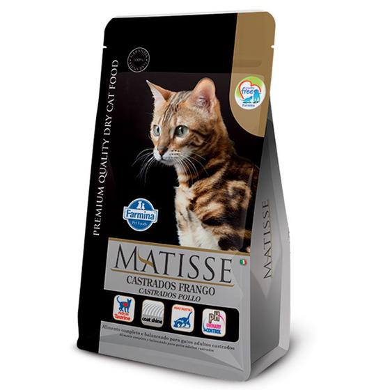 Imagem de Ração Matisse Gatos Adultos Castrados Frango - 2Kg