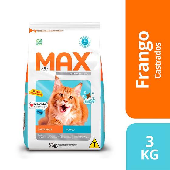 Imagem de Ração Max Cat Professional Line Castrados Sabor Frango 3 Kg