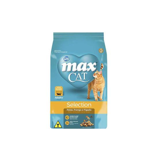 Imagem de Ração Max Cat Selection Sabor Peixe, Frango e Fígado para Gatos Adultos 20 kg
