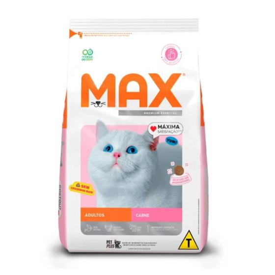 Imagem de Ração Max para Gatos Adultos Sabor Carne 10,1 Kg