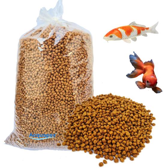 Imagem de Ração Média para Peixes, Carpas Kinguios CK2 Polinutri 1kg