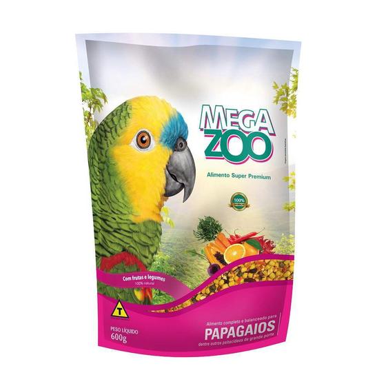 Imagem de Ração Megazoo Papagaios Frutas e Legumes - 600g