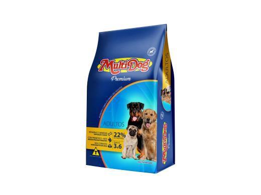 Imagem de Ração Multidog Premium Sem Corantes Artificiais Para Cachorro Cães de Médio e Grande Porte 15kg