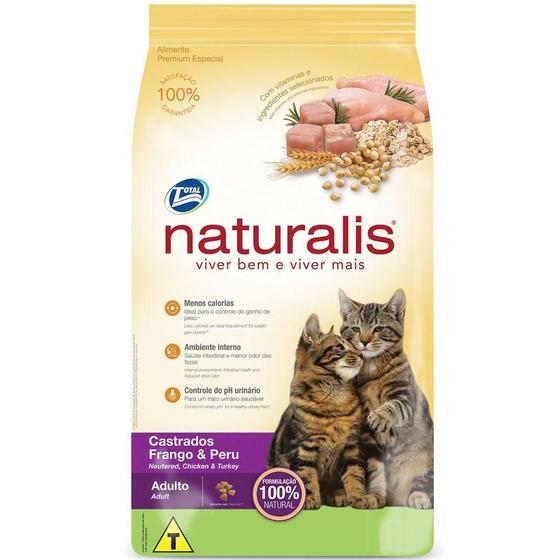 Imagem de Ração Naturalis Gatos Adultos Castrado Peru 1Kg