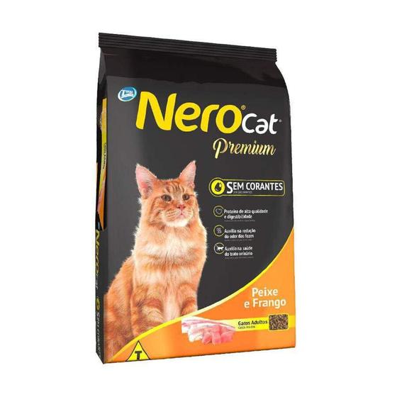 Imagem de Ração Nero para Gatos Adultos Sabor Frango e Peixe 20kg