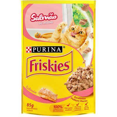 Ração Nestlé Purina Friskies Sachê Salmão ao Molho para Gatos 1 caixa 15 unidades Menor preço em Ração Nestlé Purina Friskies Sachê Salmão ao Molho para Gatos 1 caixa 15 unidades