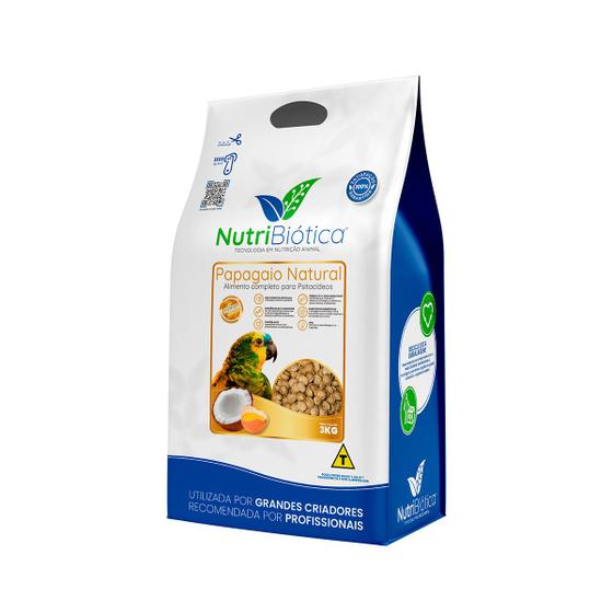 Imagem de Ração Nutribiotica SUPER PREMIUM Papagaio Natural - 3KG