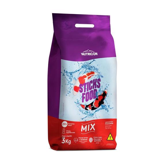 Imagem de Ração Nutricon Sticks Foods Mix 3Kg