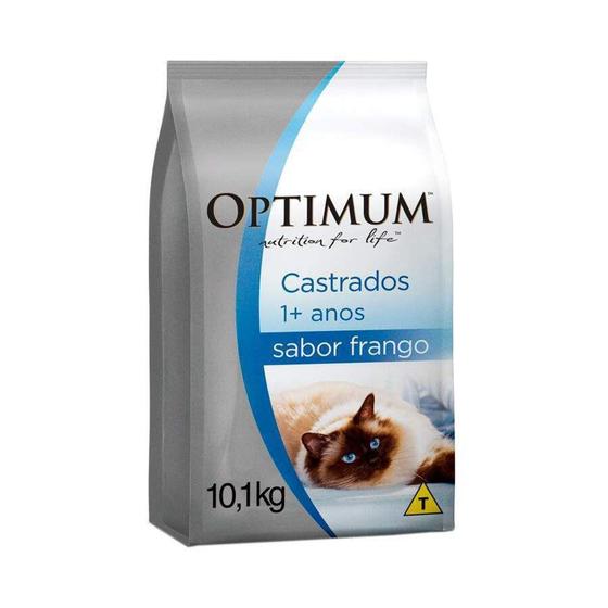 Imagem de Ração Optimum para Gatos Adultos Castrados sabor Frango - 10,1kg