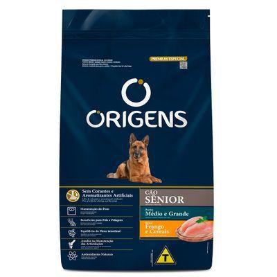 Racao Origens Caes Senior Medio e Grande Carne Cereais 15kg Menor preço em Racao Origens Caes Senior Medio e Grande Carne Cereais 15kg