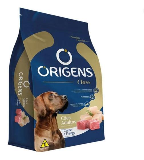 Ração Origens Class Para Cães Adultos Carne e Frango 20kg Menor preço em Ração Origens Class Para Cães Adultos Carne e Frango 20kg