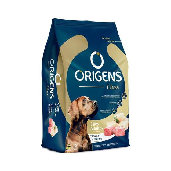 Imagem de Ração Origens Class para Cães Adultos Sabor Carne e Frango - 20kg