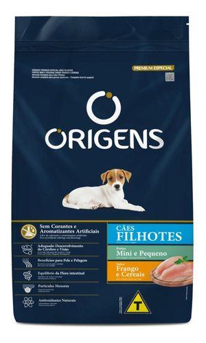 Imagem de Ração Origens Premium Especial Cães Filhotes Portes Mini E Pequeno Sabor Frango E Cereais 10,1kg.