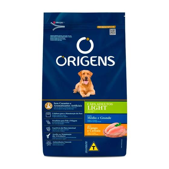 Imagem de Ração Origens Premium Especial Light Cães Adultos Médio e Grande Frango e Cereais 15kg