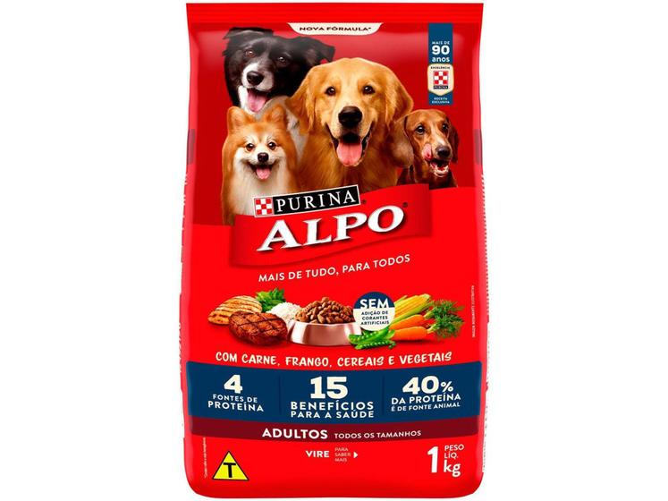 Imagem de Ração para Cachorro Alpo Receitas Caseiras - Adulto Carne com Vegetais 1kg
