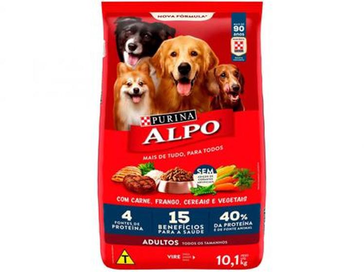 Imagem de Ração para Cachorro Alpo Receitas Caseiras Adulto - Carne Grelhada com Vegetais 10,1kg