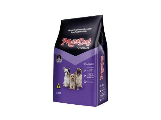 Imagem de Ração Para Cachorro de Pequeno Porte Multidog Premium Cães Raças Pequenas 15kg