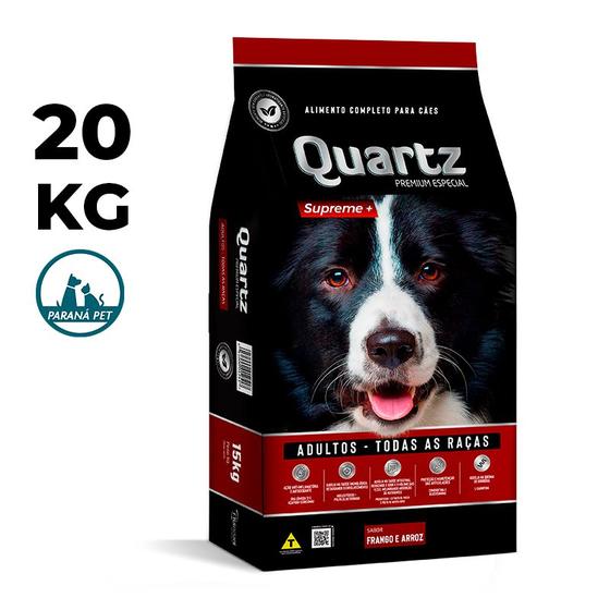 Ração Para Cachorro Premium Especial Quartz Supreme+ Todas as Raças - 20kg Menor preço em Ração Para Cachorro Premium Especial Quartz Supreme+ Todas as Raças - 20kg