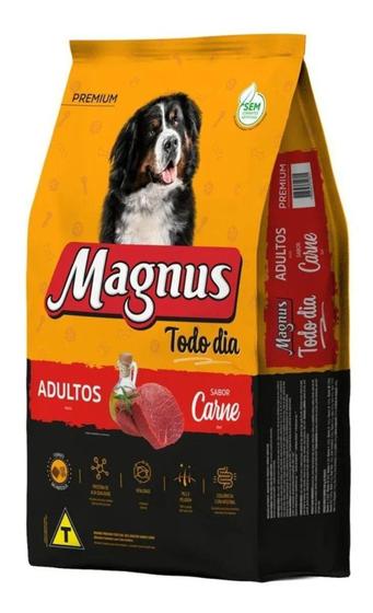 Imagem de Ração Para Cachorros Adultos Magnus Todo Dia Sabor Carne Todas Raças 20kg Nutritivo Saboroso