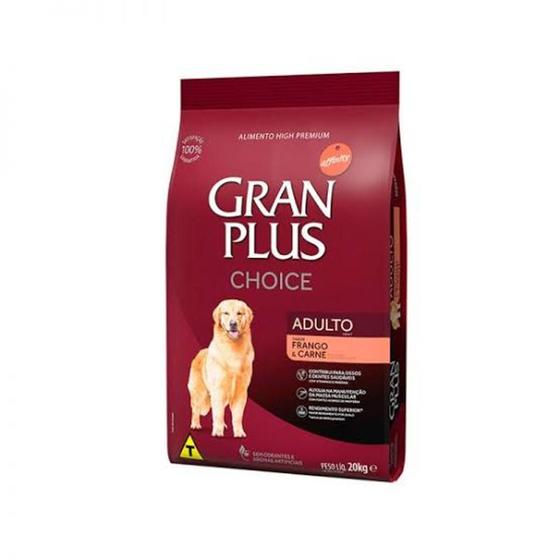 Imagem de Ração para Cães Adultos Gran Plus Choice Frango e Carne 20kg - Affinity Petcare Granplus