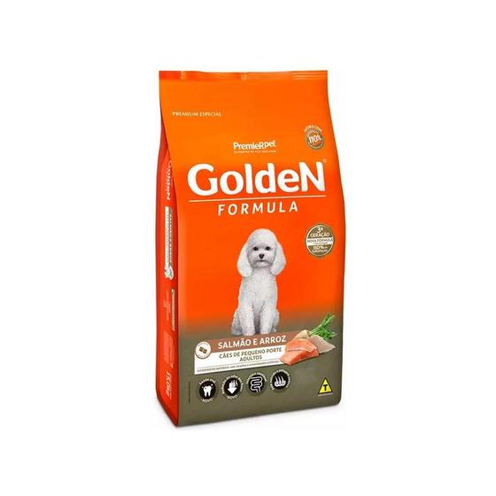 Imagem de Ração Para Cães Adultos Mini Bits Sabor Salmão 1kg - Golden Fórmula