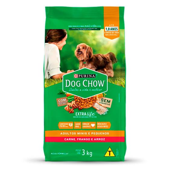 Ração para Cães Adultos Raças Minis e Pequenas Purina 3Kg Dog Chow Menor preço em Ração para Cães Adultos Raças Minis e Pequenas Purina 3Kg Dog Chow