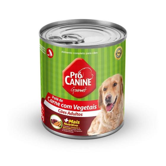 Imagem de Ração Para Cães Carne Com Vegetais 280Gr Procanine Com 12Un