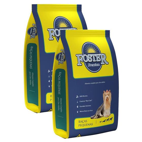 Ração para Cães Foster Premium Adultos Raças Pequenas e Médias 1kg Kit com duas unidades Menor preço em Ração para Cães Foster Premium Adultos Raças Pequenas e Médias 1kg Kit com duas unidades