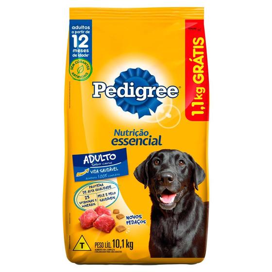Ração Para Cães Pedigree Nutrição Essencial 12+ Sabor Carne 10,1kg Menor preço em Ração Para Cães Pedigree Nutrição Essencial 12+ Sabor Carne 10,1kg