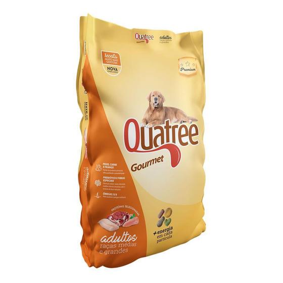 Ração para Cães Quatree Gourmet Adultos Raças Médias e Grandes 25kg Menor preço em Ração para Cães Quatree Gourmet Adultos Raças Médias e Grandes 25kg