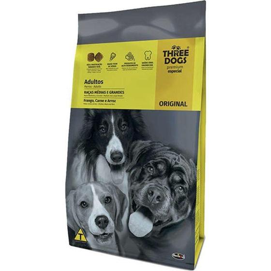 Imagem de Ração Para Cães Three Dogs Original 20kg - Hercosul