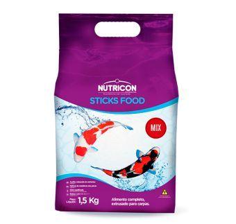 Ração para Carpas Sticks Food Mix 1,5KG - NUTRICON Imagem de Ração para Carpas Sticks Food Mix 1,5KG