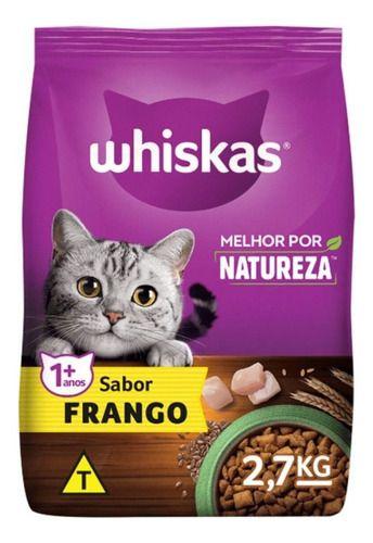 Imagem de Ração Para Gato Adulto + 1 Ano Whiskas Frango 2,7 Kg