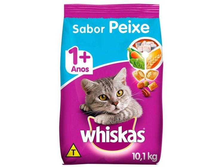 Imagem de Ração para Gato Premium Whiskas Peixe Adulto  - 10,1kg