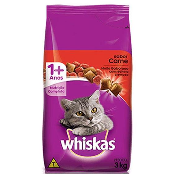 Imagem de Ração para Gato Whiskas Carne 3 kg