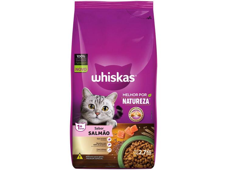 Imagem de Ração para Gato Whiskas Melhor Por Natureza - Adulto Salmão 2,7kg