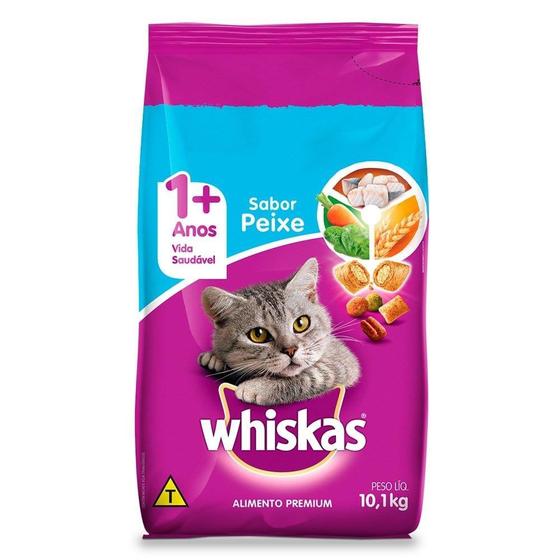 Imagem de Ração para Gato Whiskas Premium Peixe com Delicrocs 10,1Kg