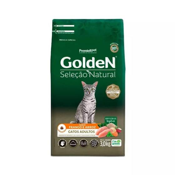 Imagem de Ração Para Gatos Adultos Frango 3kg - Golden Seleção Natural