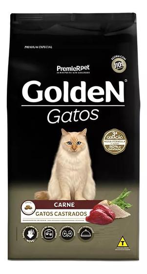 Imagem de Ração Para Gatos Castrados Golden Carne - 3 Kg