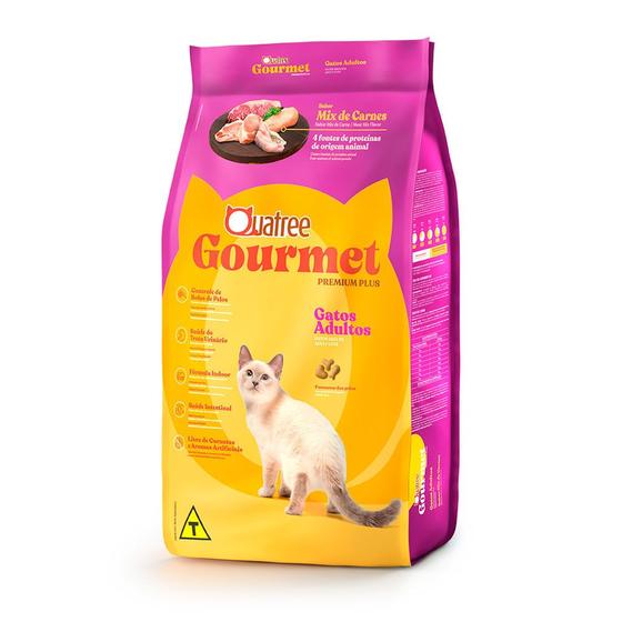 Imagem de Ração Para Gatos Quatree Gourmet Adultos Mix de Carnes 10,1kg