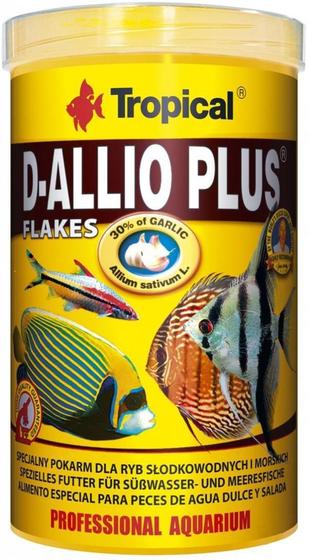 Imagem de Ração Para Peixe Tropical D-Allio Plus Flakes 100G