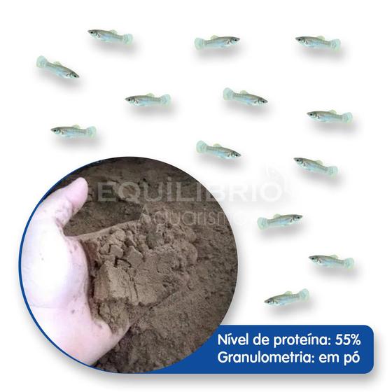 Imagem de Ração Para Peixes Alevinos Em Pó (55% Proteína) 250g